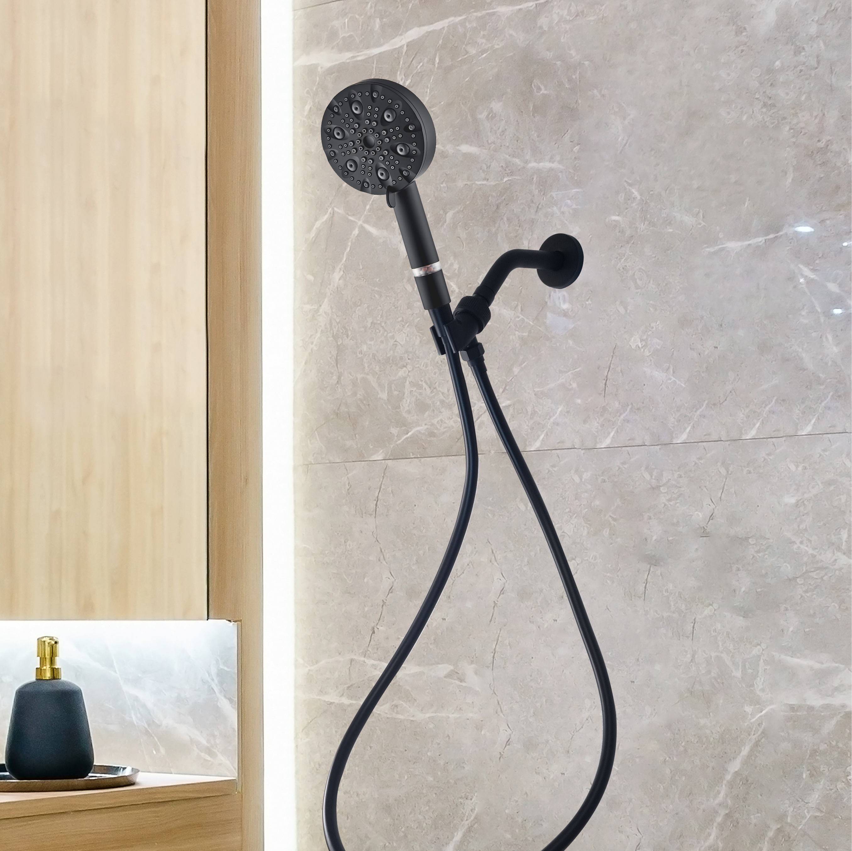 Cabezal de ducha de alta presión MineralStream Luxe de 9 modos (filtrado)