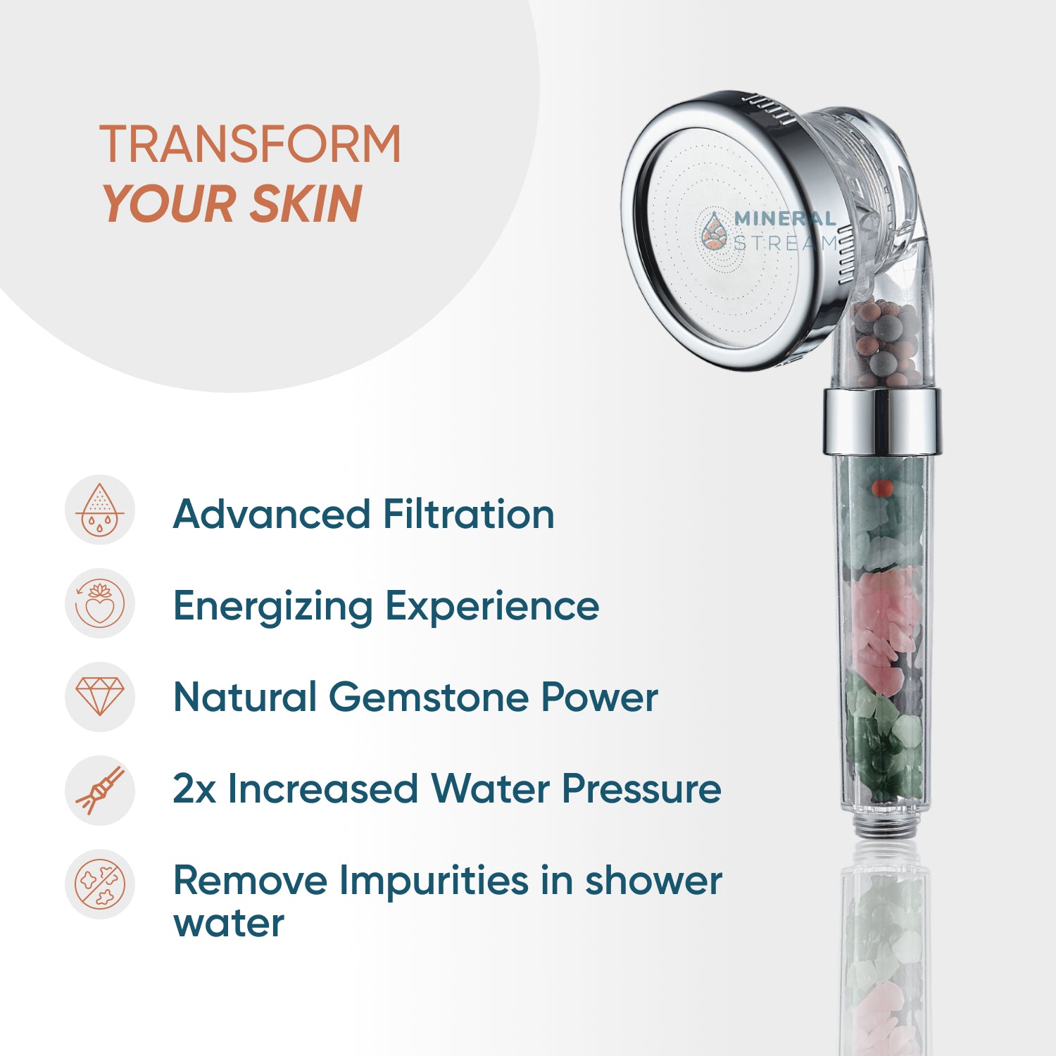 Alcachofa de ducha MineralStream™ Chakra