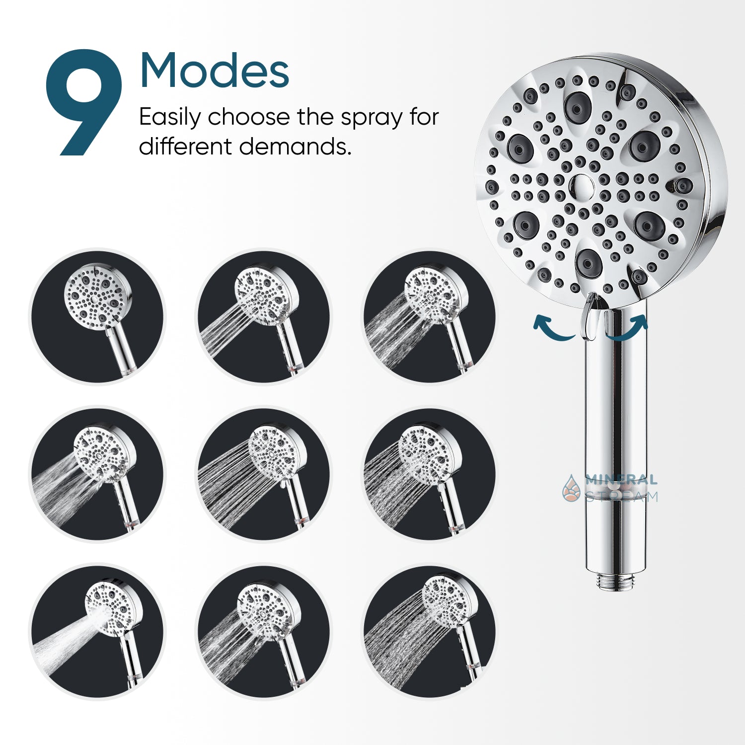 Sistema de ducha doble Luxe de 9 modos