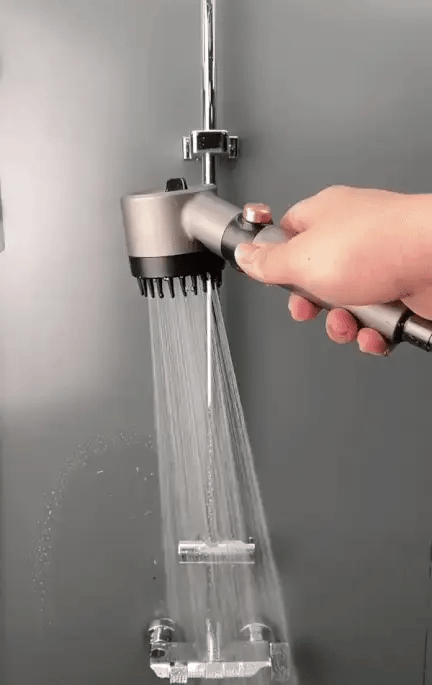 Cabezal de ducha + 2x manguera + adaptador 2x + cinta de teflón