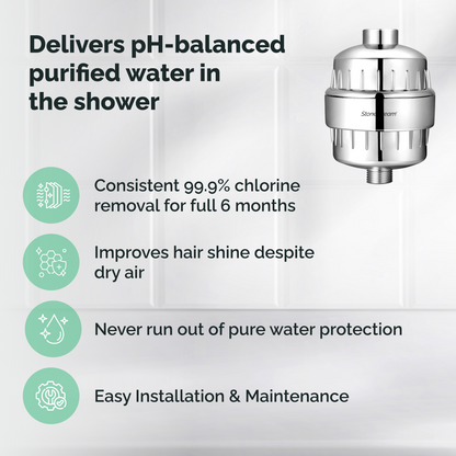 Filtro de ducha para agua dura