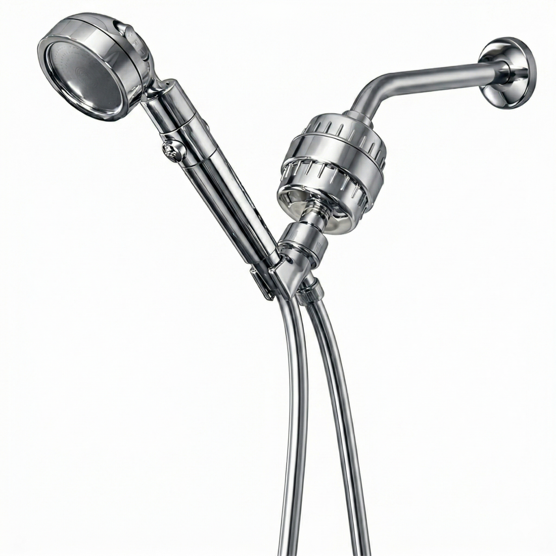 MineralStream Duo Shower Head Showerhead Complete Shower Kit