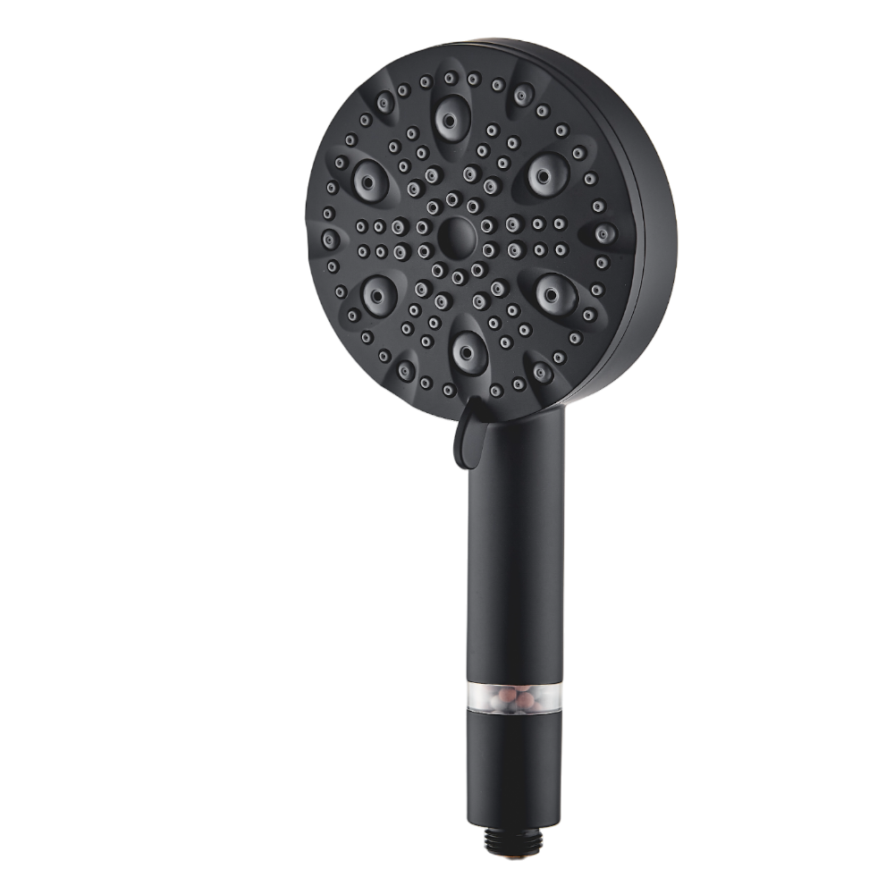 Cabezal de ducha de alta presión MineralStream Luxe de 9 modos (filtrado), complemento negro