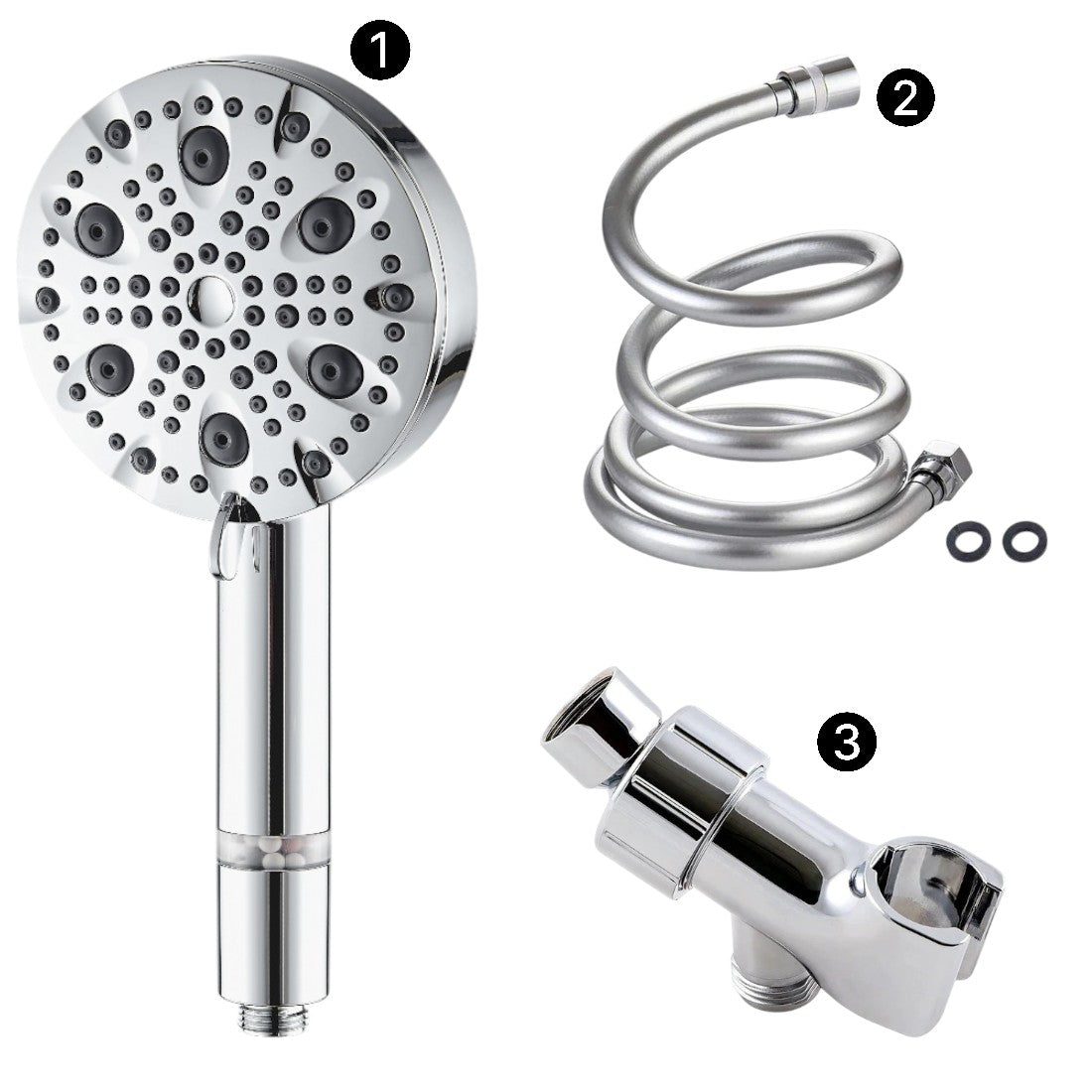 Luxe 9 Mode Showerhead Shower Essentials Kit