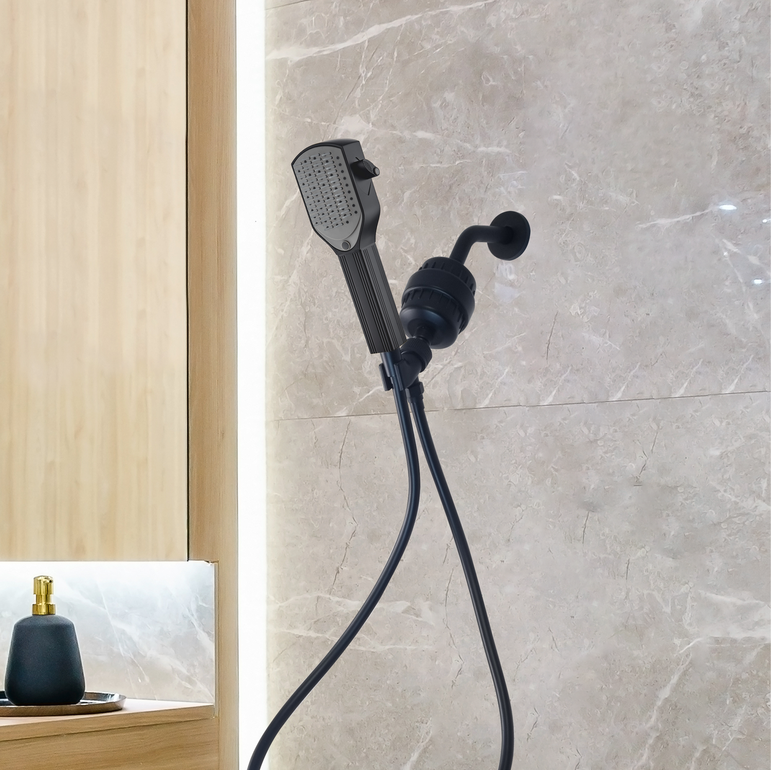 Kit de ducha completo de Detangler Comb Showerhead completo
