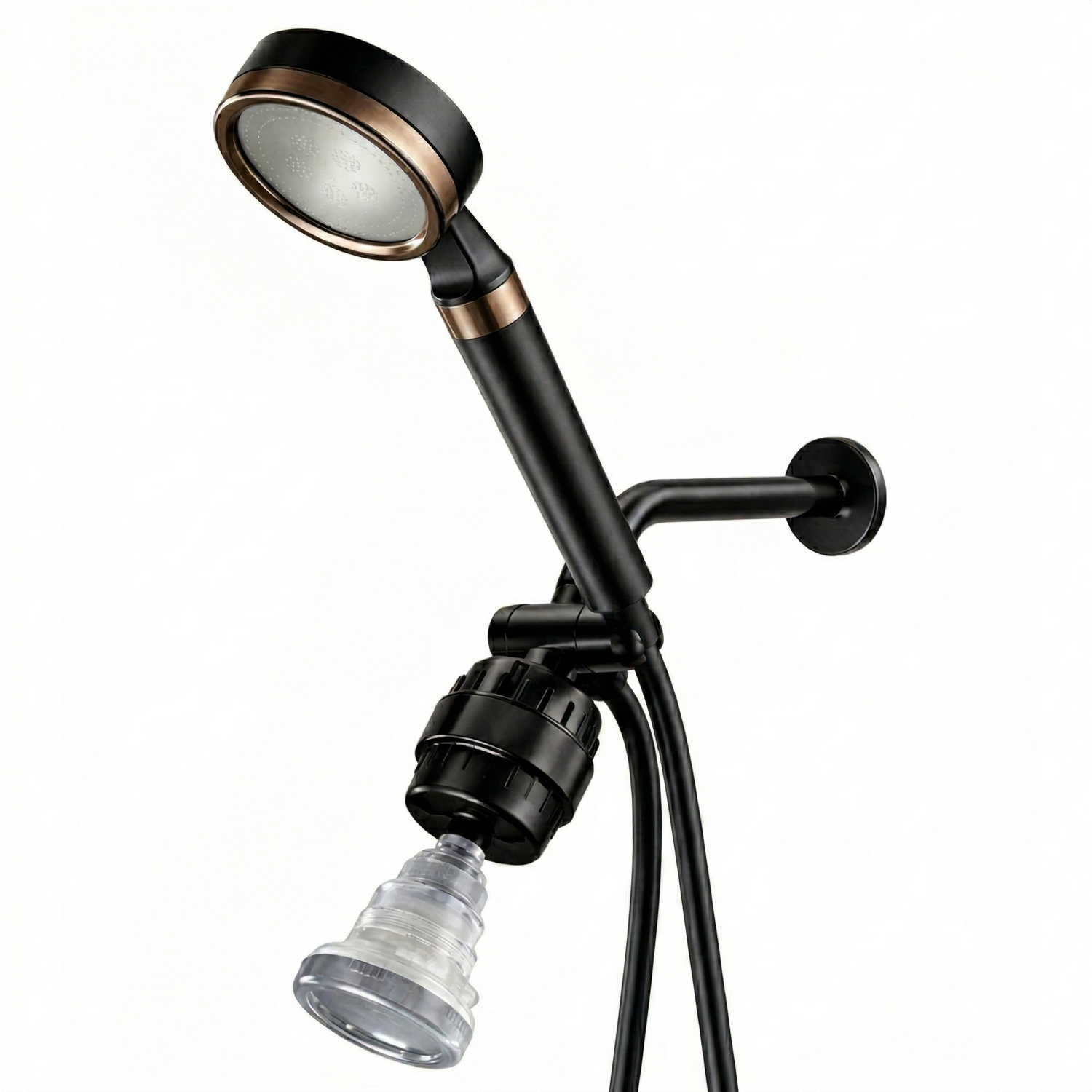 Alcachofa de ducha MineralStream BLACK con filtración de Vitamina C