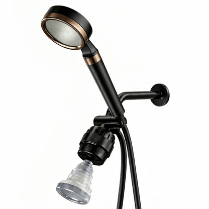 Alcachofa de ducha MineralStream BLACK con filtración de Vitamina C